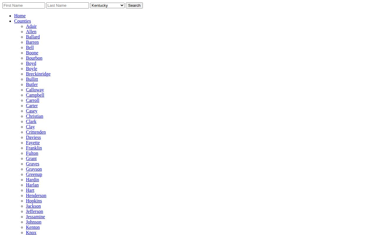 Laurel County unofficial dated arrest archive search